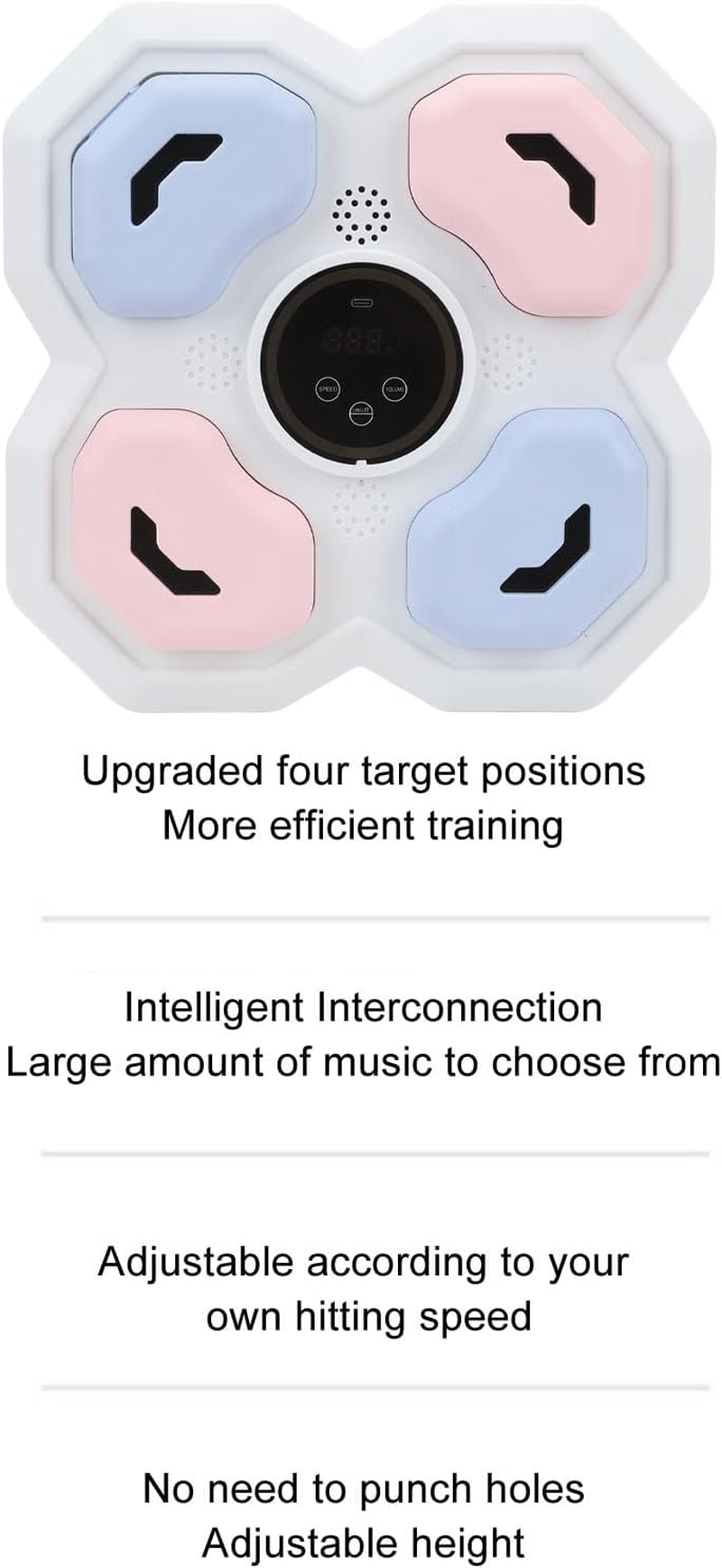 Music Boxing Machine Wall Mounted, Digital Boxing Wall Pad Punching Target, Portable Home Wall Mount Music Boxing for Home Gym image number 4