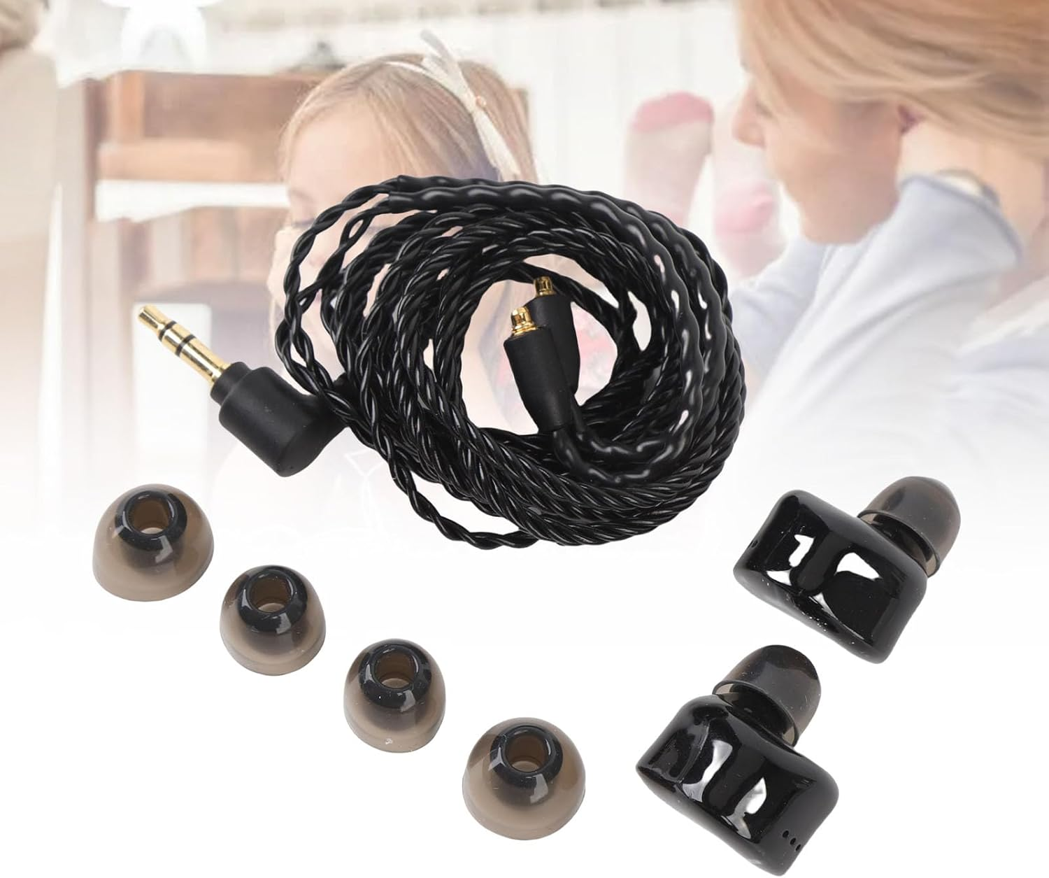 In Ear Monitor, IEM Earphones, Hifi Stereo Wired Ear Buds with Detachable OFC Cable, Noise Cancelling Headphones for Stage Studio image number 1