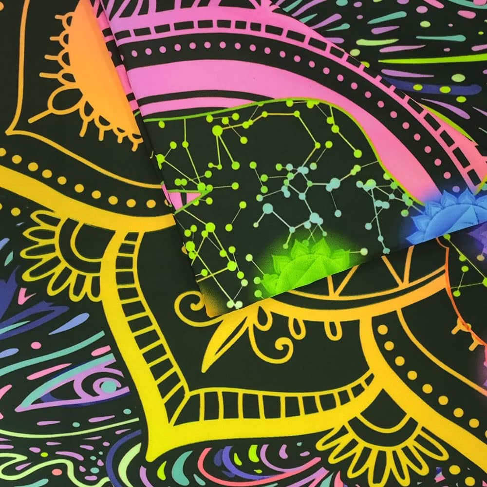 Seven Chakra Bohemian Mandala Spiritual Tapestry - Psychedelic Trippy Wall Hanging for Yoga, Meditation, Boho Studio, Bedroom, Living Room, Dorm - 60 X 40 Inch image number 6