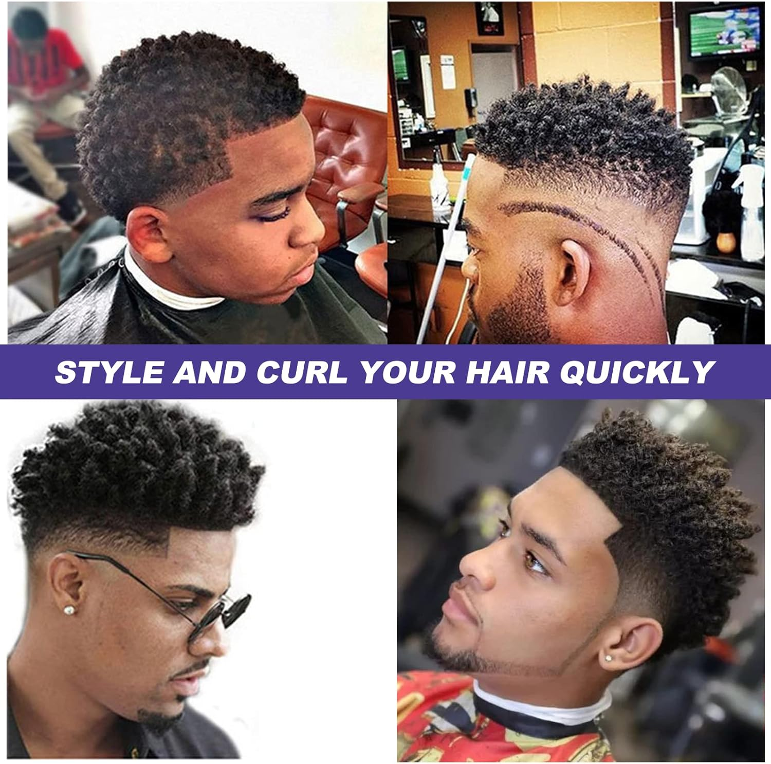 Senzee Hair Sponge Brush, Afro Curl Sponge Brush for Curls Dread Coils Hair Twist Wave Sponges Curling Brushes Small & Big Holes 2 Pcs image number 3