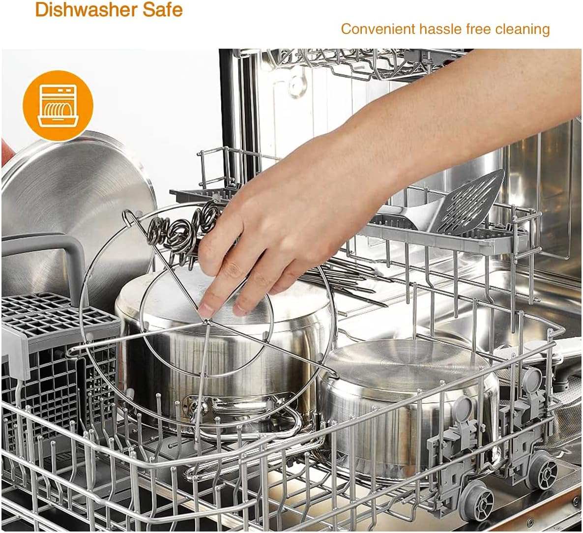 LBH Skewer Stand,Stainless Steel,Compatible with Instand Pot 8 Quart Air Fryer and Ninja Foodi 8 Quart Accessories for Kabobs (6.2X8.7) image number 2