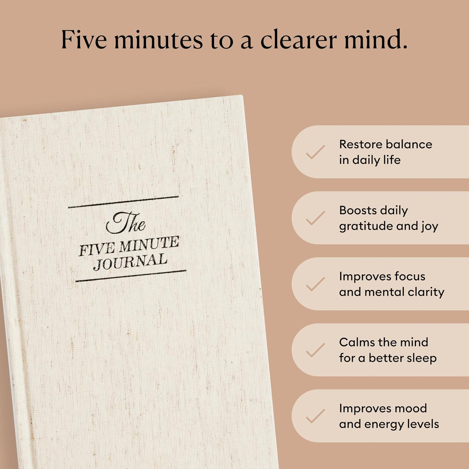 Spardar Gratitude Journal with Metal Pen, Five Minutes Journal a Day for More Happiness, Positivity, Mindfulness & Self Care, a Simple Effective Daily Mindfulness Journal, for Women & Men (White) image number 3