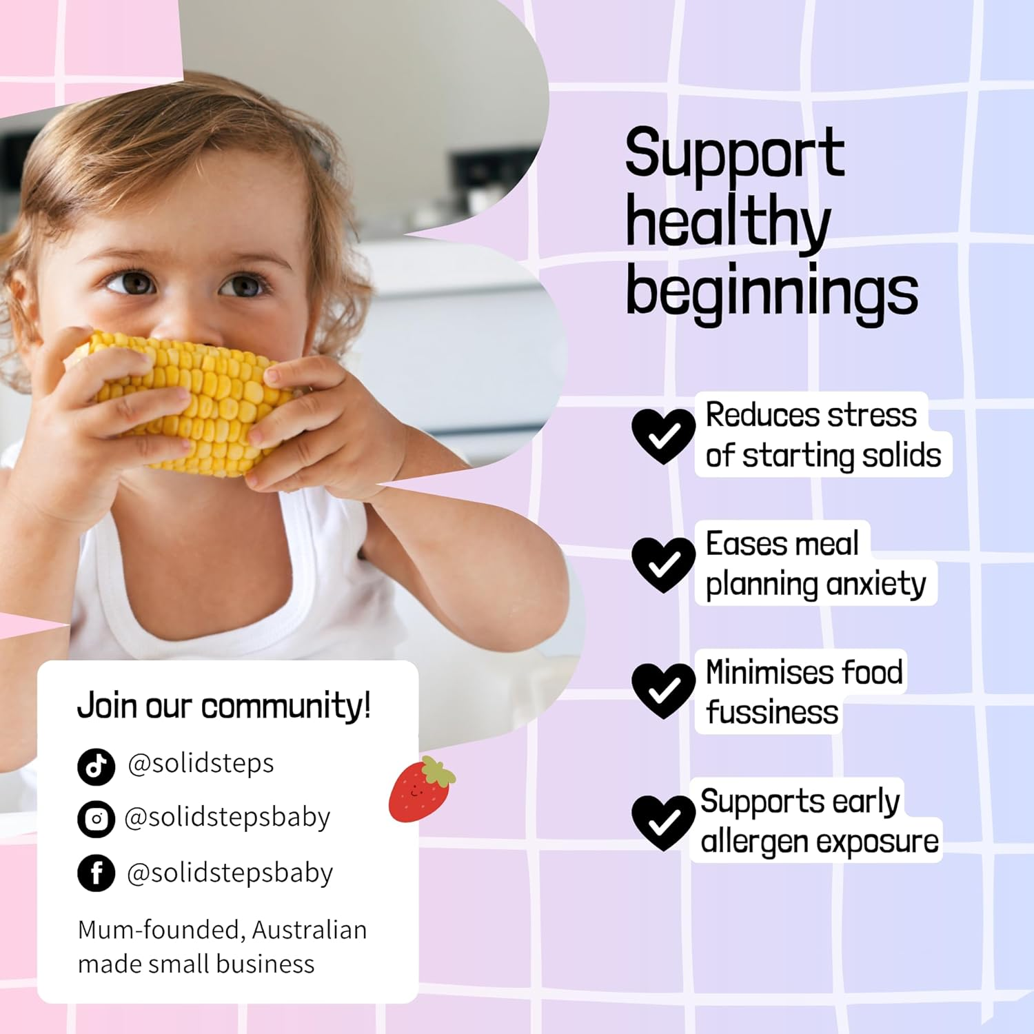 Solid Steps Baby First Foods & Allergens A3 Fridge Magnet &ndash; Whiteboard Tracker, Weaning Chart, Daily Food Log & Checklist &ndash; 130+ Solid Foods & Top 9 Allergens image number 6