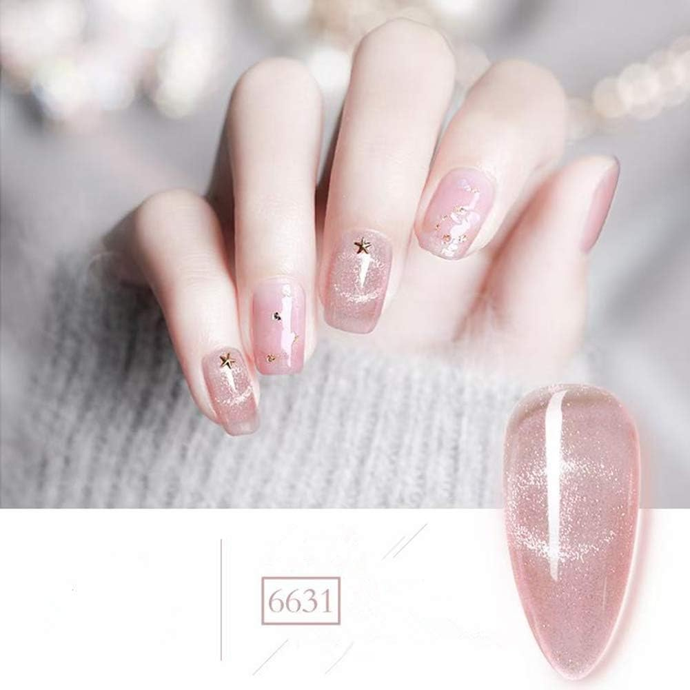 Crystal Cat Eye Gel Warm Girl Nail Polish Kit, 6 Colors UV LED Auroras Gel Polish Magic Gel Nail Polish Set image number 2