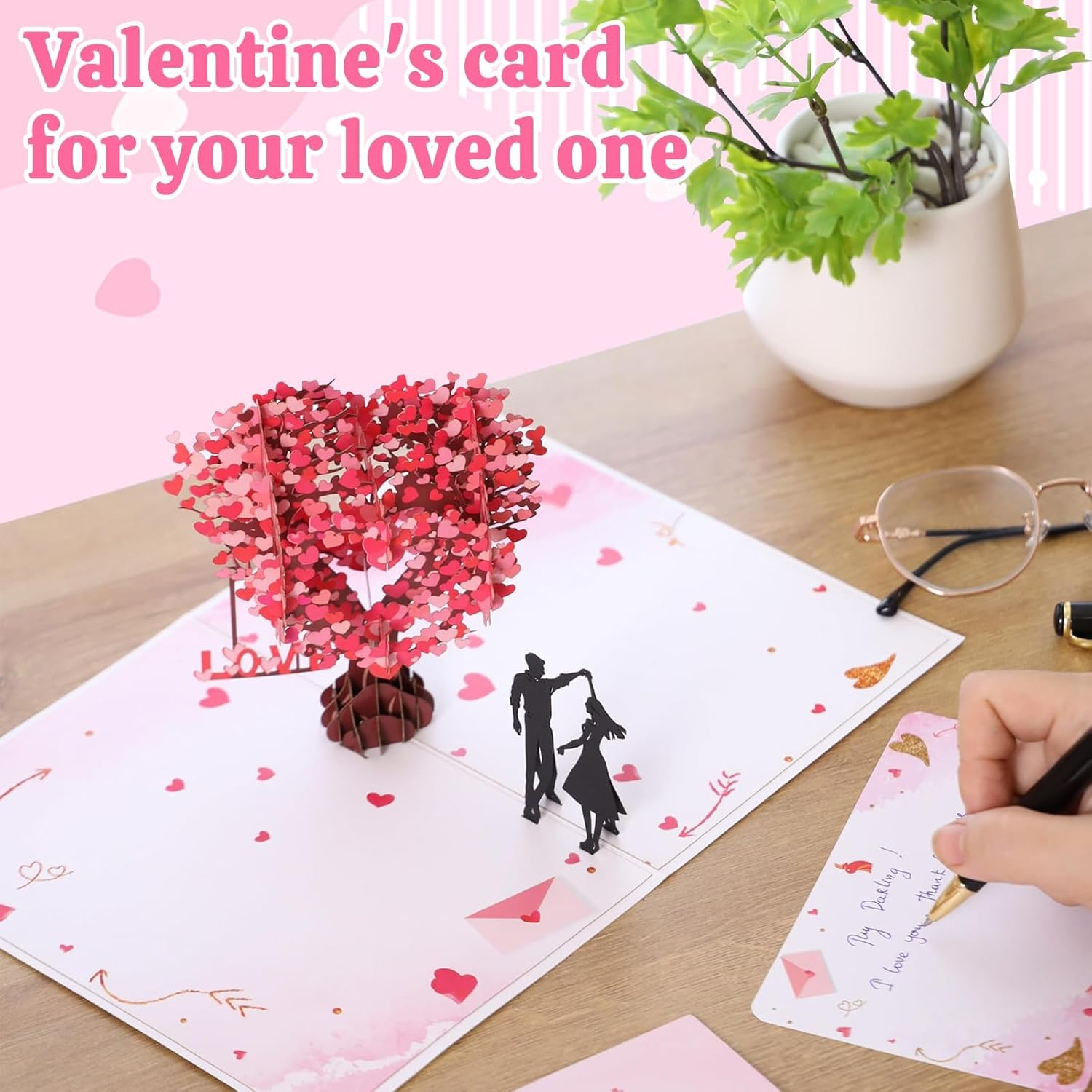 Rose Pop up Card, Mothers Day Card, Happy Anniversary 3D Card, Rose Flower Greeting Card, Birthday Card with Envelope for Mother'S Day, Valentine'S Day, Wedding, for Women, Men, Family, Friends image number 2