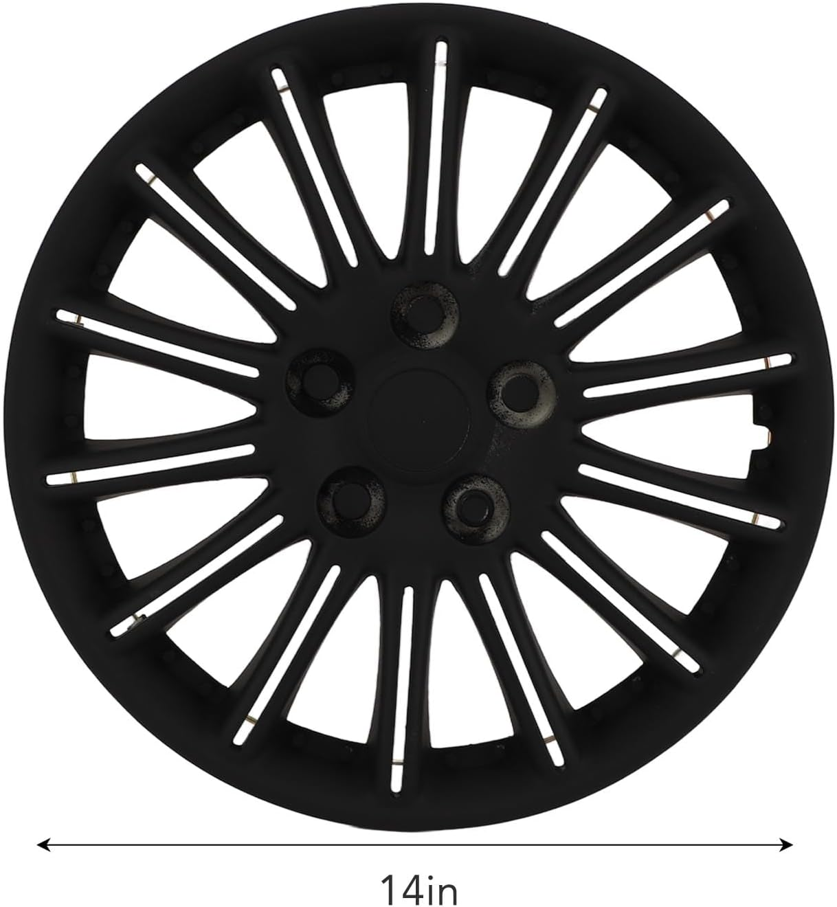 4PCS 14In Sporty Snap on Wheel Hub Cap, Universal Protective Hubcap for Cars Trucks Fits Most 14In Steel Wheels, Universal Hubcap, Snap on Car Truck SUV Hub Cap image number 3