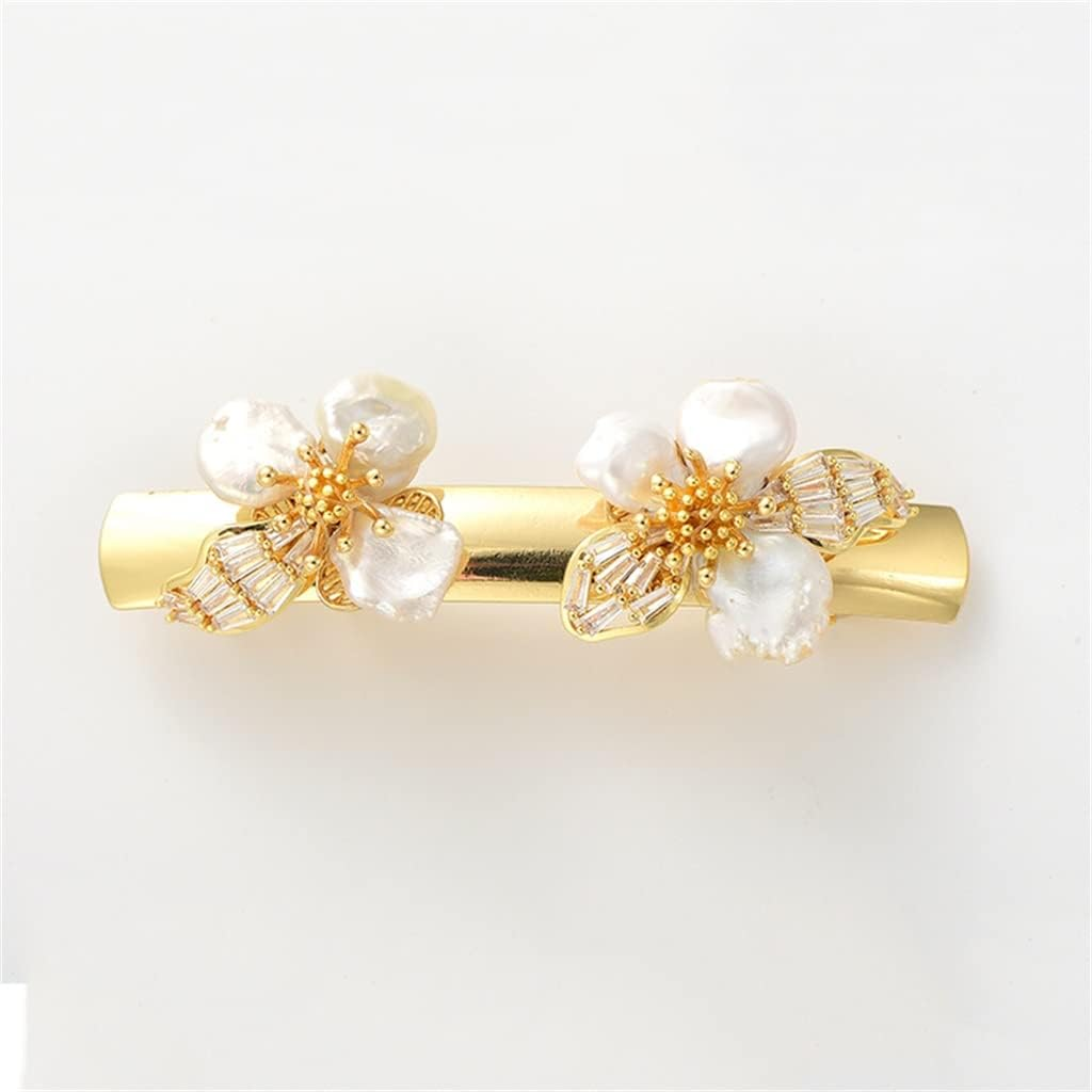 Alligator Clip,Headdress,Hair Clamp,Hairpins,Pearl Multi-Style Spring Clip Duckbill One Word Clip Hairpin Top Clip Hair Accessories (Color : A, Size : One Size)