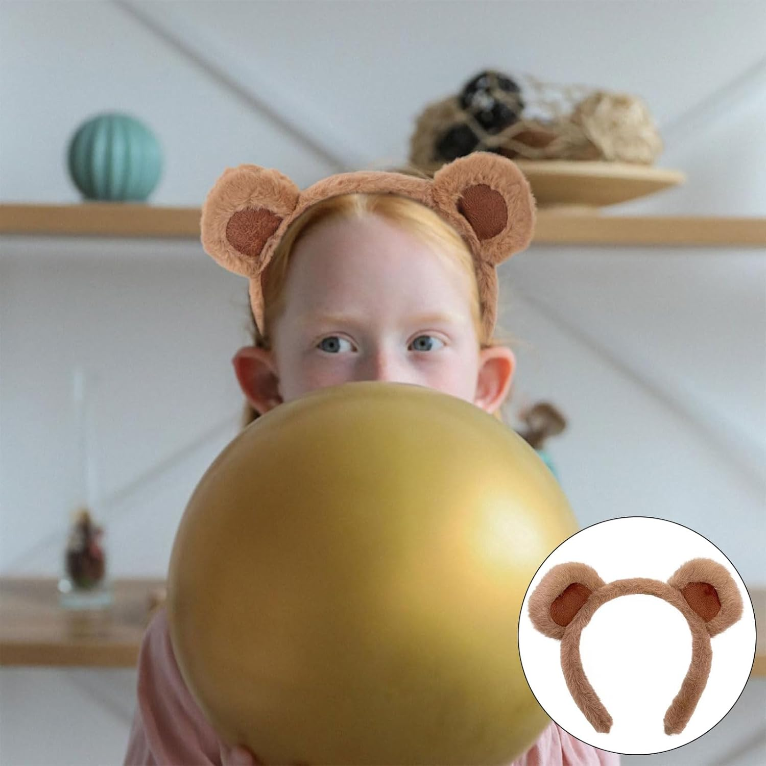 Bear Ears Headband, Bear Ears Headband, Women'S Headpiece, Party Headband, Face Wash Headband, Festival, Christmas, Halloween, Carnival, Hairband, Cosplay Headband Accessories image number 2