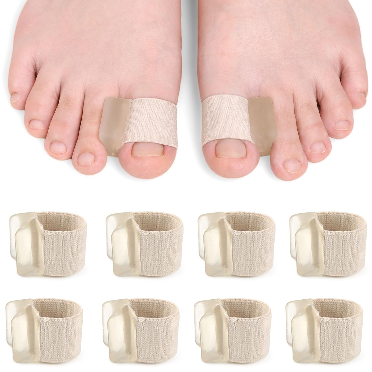 8 Pack Big Toe Spacer, Bunion Corrector for Women Men, Toe Separators for Overlapping Toes & Bunion Pain Relief