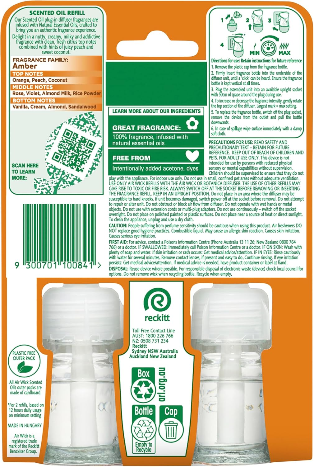 Air Wick Sweet Vanilla & Shea Butter Plug-In Twin Refill image number 1