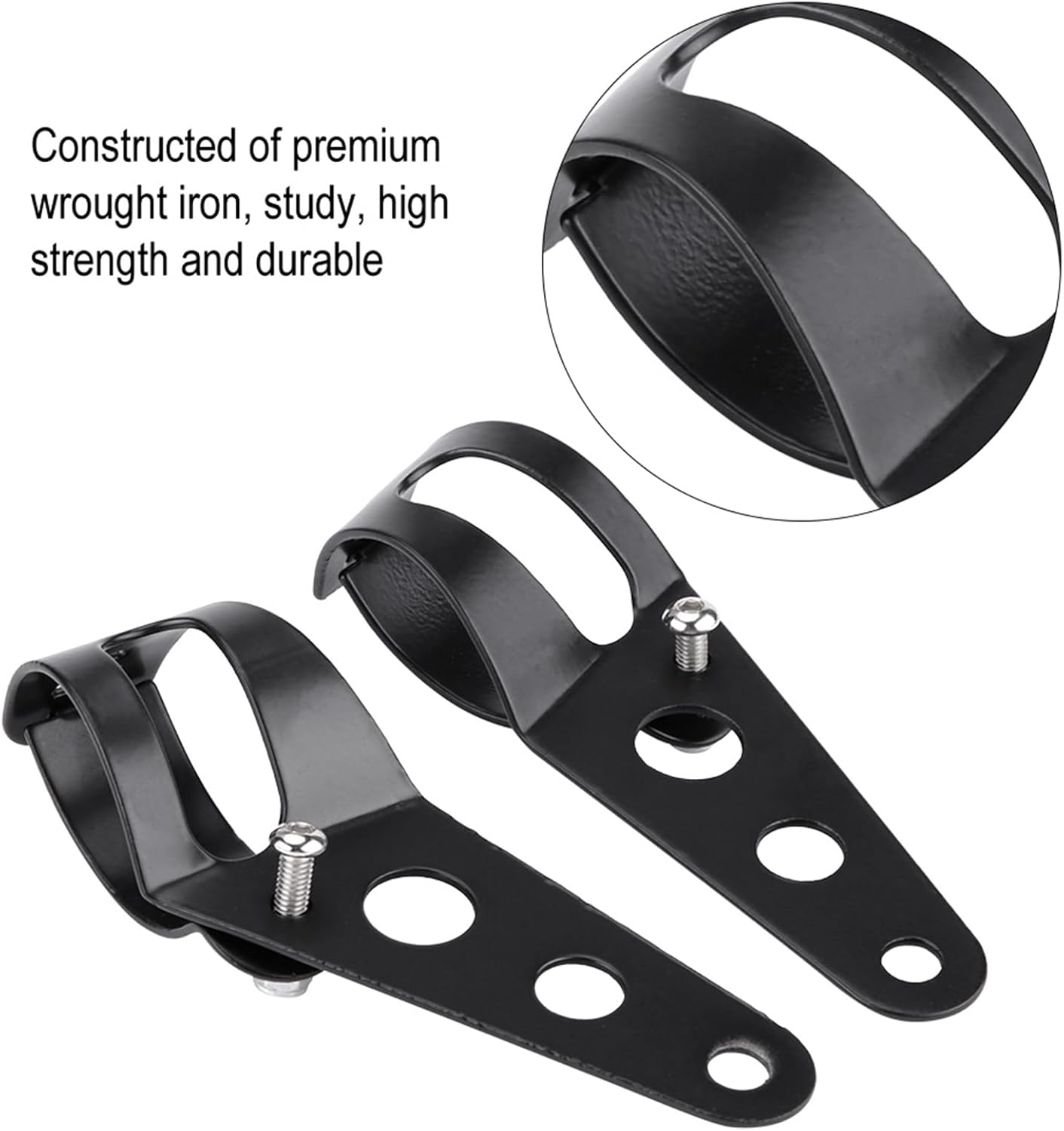 Lighthouse Assembly Bracket to Grab Cafe Racer, Easy Installation, 33-43 Mm Size of the Fork Tube (Black) - Electroplated image number 5