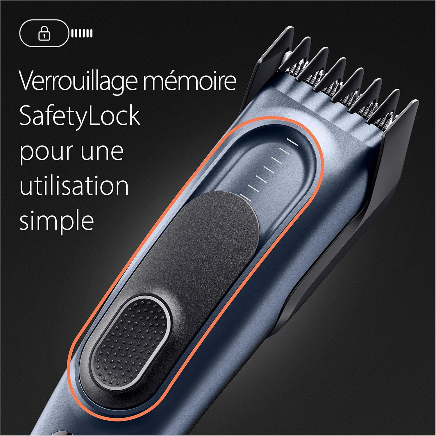 Braun HC5350 Men'S Hair Clipper, Hair Cutting at Home, 17 Length Settings, 2 Comb Attachments, 50 Minutes Nimh Battery Life image number 2