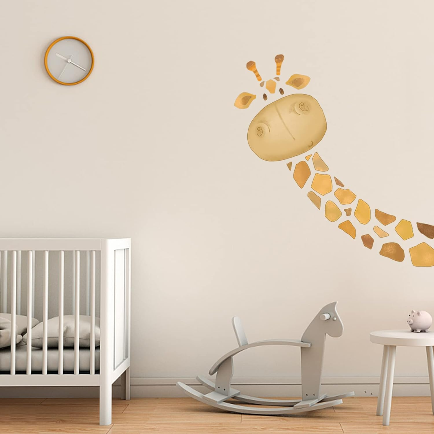 Wall Decals Cute Giraffe Room Decor TV Wall Decor Animals Lover Gift Idea Cute Animal Wall Decals for Classroom Farmhouse Store Showcase Wall Decorations image number 2