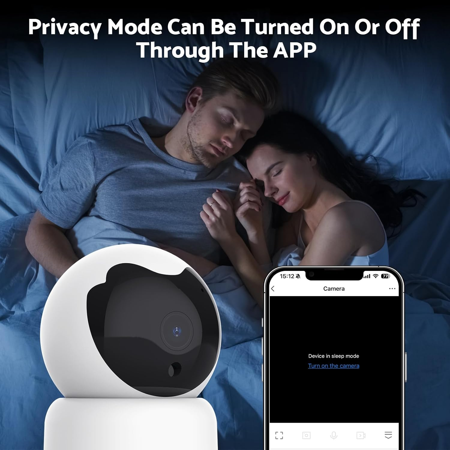 ADVWIN Wifi Security Smart Camera Indoor Pet Dog Camera, Home Security Wireless IP Camera, Supports 2.4G&5G Wifi, Motion/Sound Tracking, Night Vision, 2-Way Audio, Works with Alexa & Google Assistant