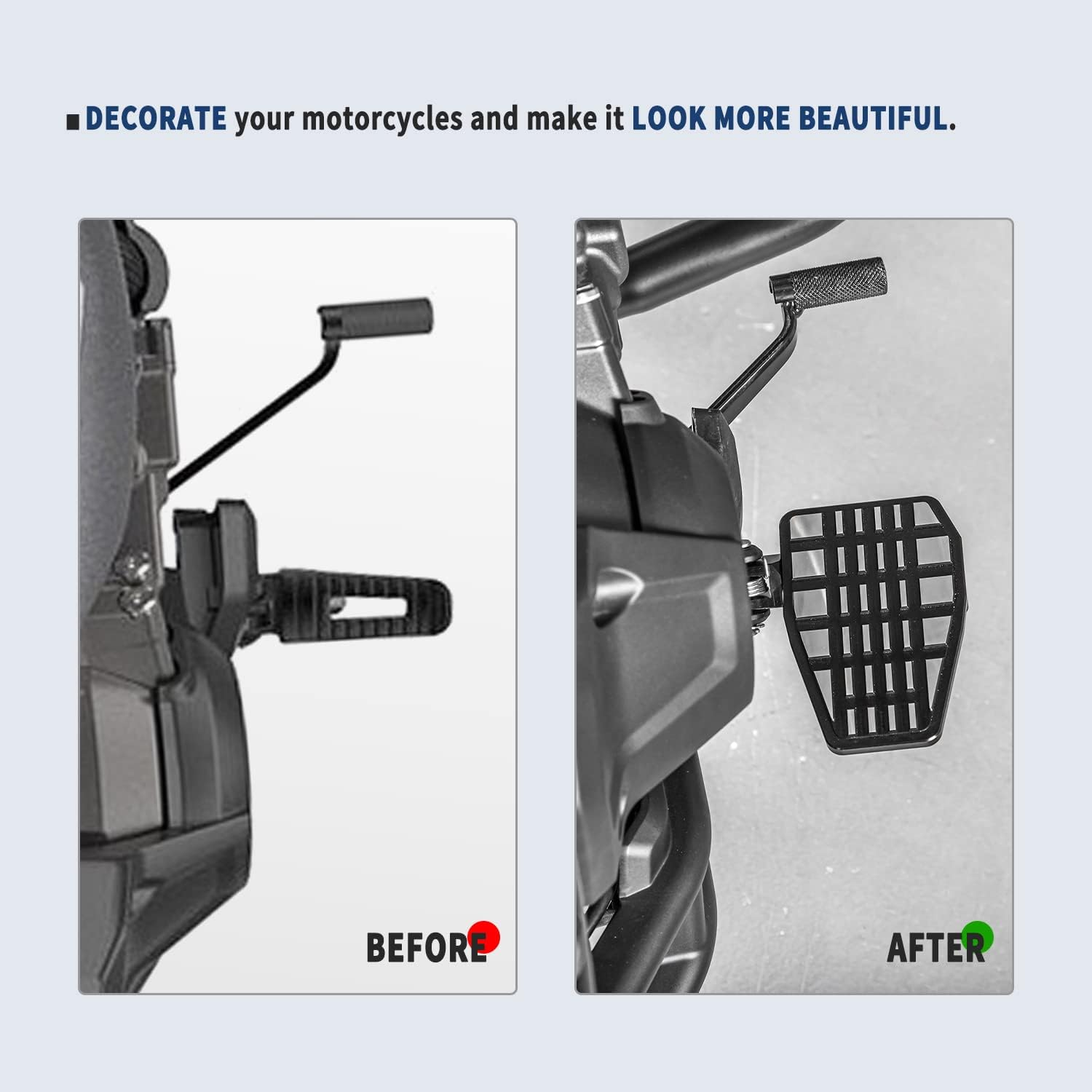 Motorcycle CMX1100 CM1100 Wide Foot Pegs Pedal 21-23, Aluminium Foot Rest Footrest Footpeg Extension Enlarge Step Board Extender for H.Onda Rebel CMX 1100 CM 1100 2021 2022 2023 image number 4