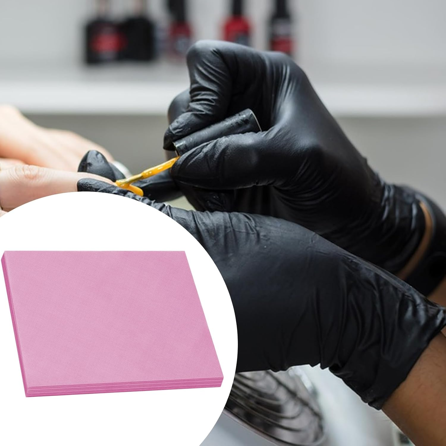 Nail Paper Sheets - 100Piece Nail Fan Dust Collector - Professional Extractor Paper Collecter for Women Practice Home Salon Training image number 4