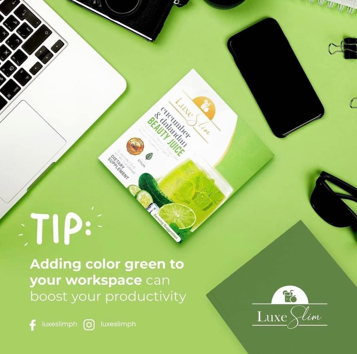 Luxe Slim - Cucumber & Dalandan - Beauty Juice 10 X 21G image number 1