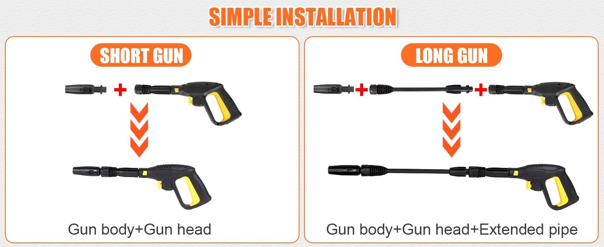 YUET Pressure Washer Quick Connect Trigger Gun with Wand Dirt Lance Adjustable Spray Nozzle, Fit for Karcher 2009 or Later K Series K2 K3 K4 K5 K7 Cleaning Hose Quick Release System, 2175PSI / 150Bar image number 3