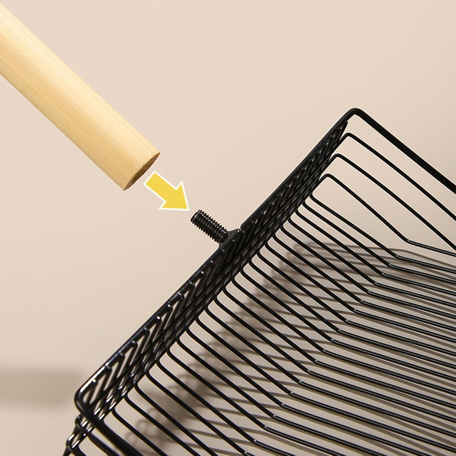 Chicken Poop Cleaner - Metal Scoop, Long Handle Shovel | Extra Wide Heavy Duty Sifting Design with Non Stick Surfaces, Hygienic Manure Removal Tool for Farm Poultry Coop Sanitation Accessories image number 4