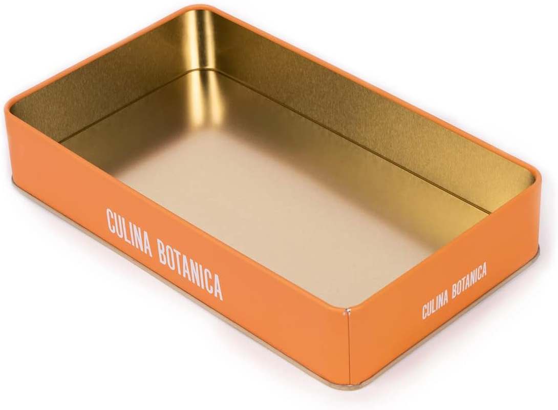 Metal Tin Tin with Lid, Nostalgic Art Tin Box, Biscuit Tin, Storage Tin for Small Items - Herbarium Collection (Culina Botanica) image number 1