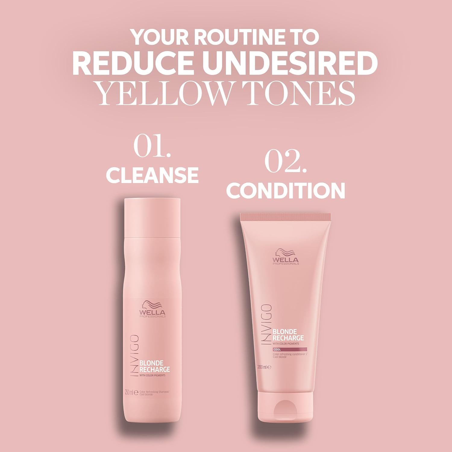 WELLA INVIGO Blonde Recharge Cool Blonde Color Refreshing Conditioner, 200 Ml - Cool Blonde image number 5