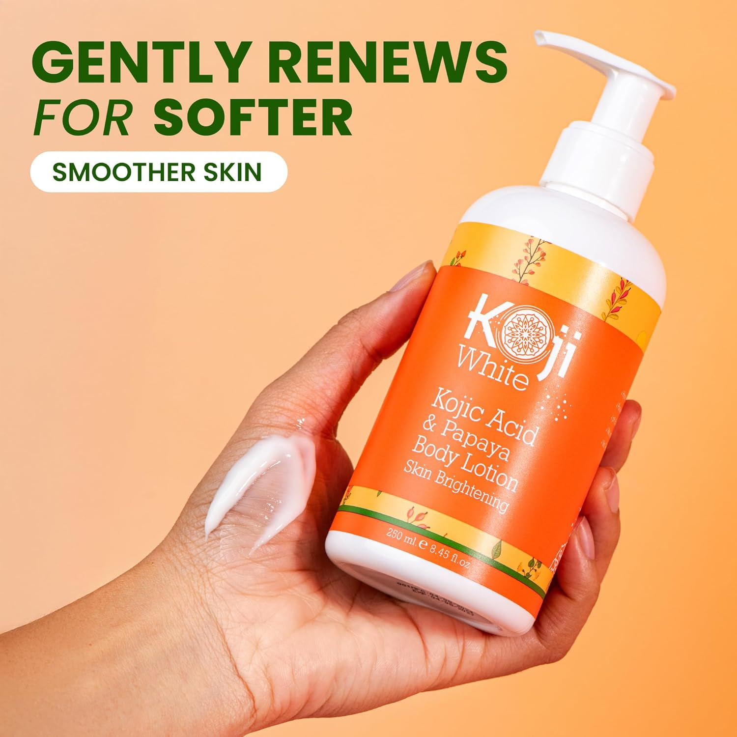 Koji White Kojic Acid & Papaya Body Lotion - Skin Brightening, Nourishing, Radiance, Vegan, 8.45 Fl Oz (2 Bottles) image number 1