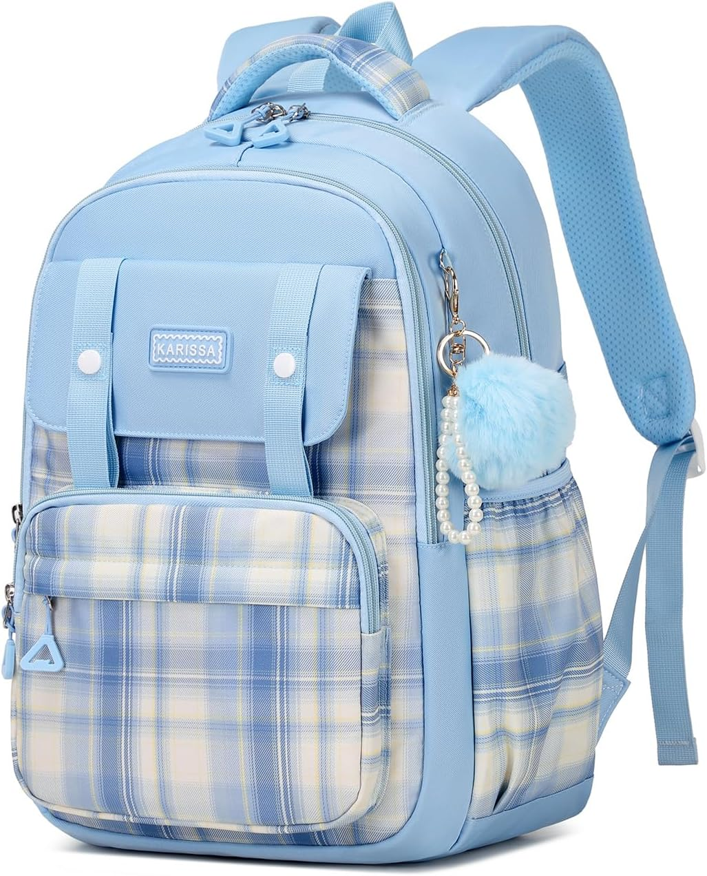 MUSEVOS Girls Backpack, Ideal School Backpack for Girls from Elementary to Teen Years, Kawaii Bookbag Cute Large Capacity - Black image number 7