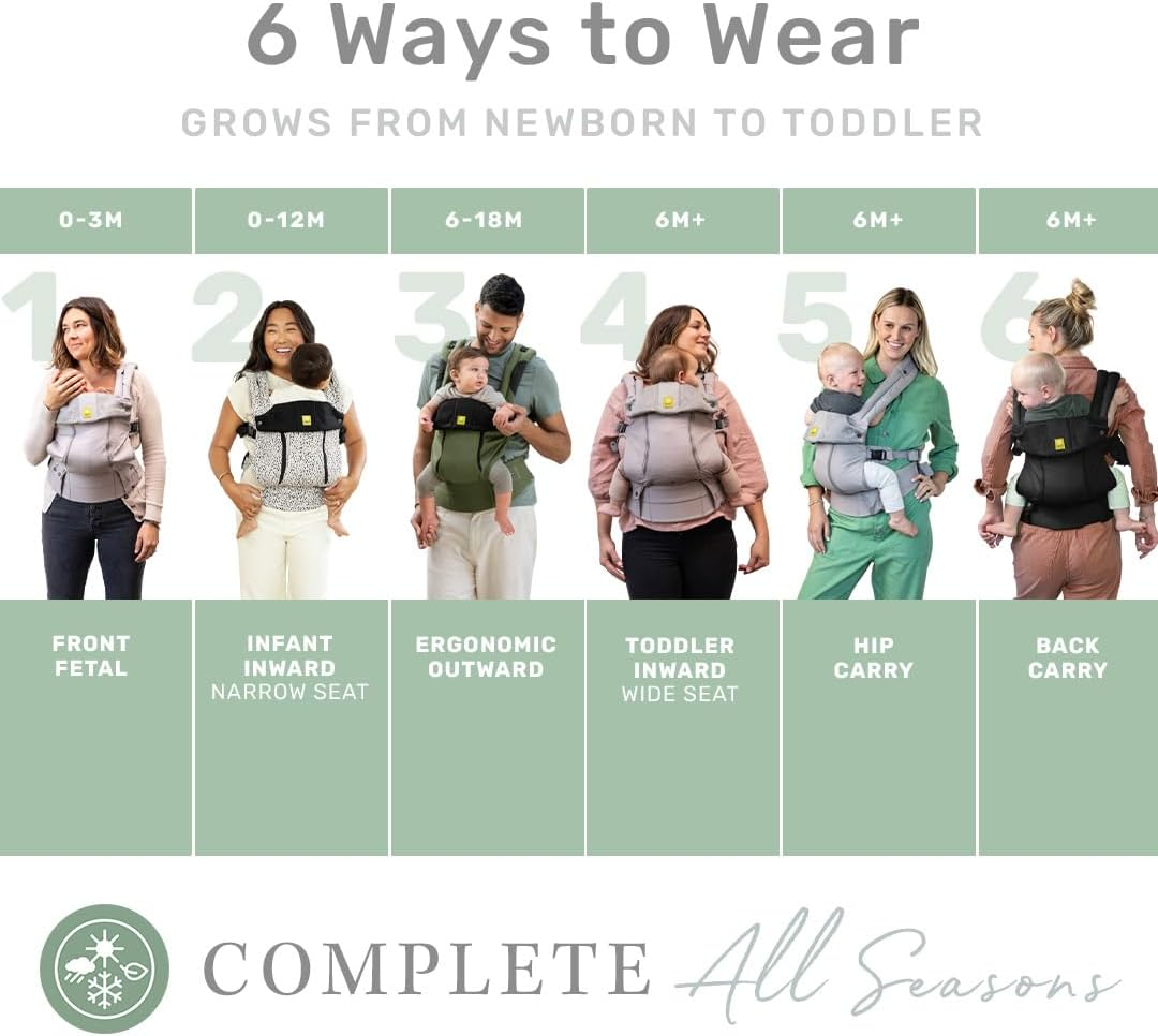 Lillebaby Complete 6-In-1 Original Baby Carrier, Speckled Succculent