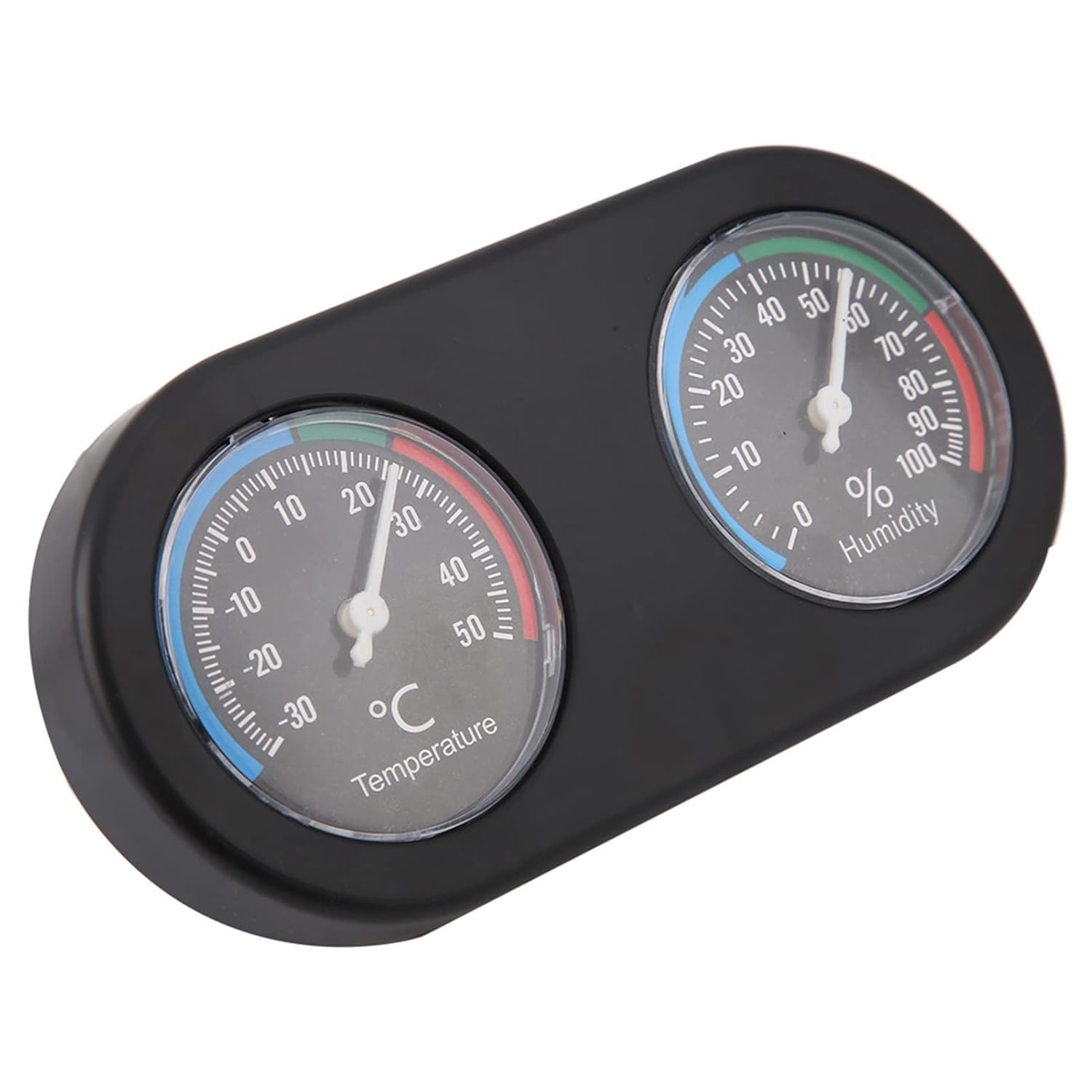 Tnfeeon Dual Dial Reptile Thermometer Hygrometer, Mini Analog Gauge, Temperature Range -22 to 122&deg;F, Ideal for Lizard and Tortoise image number 1