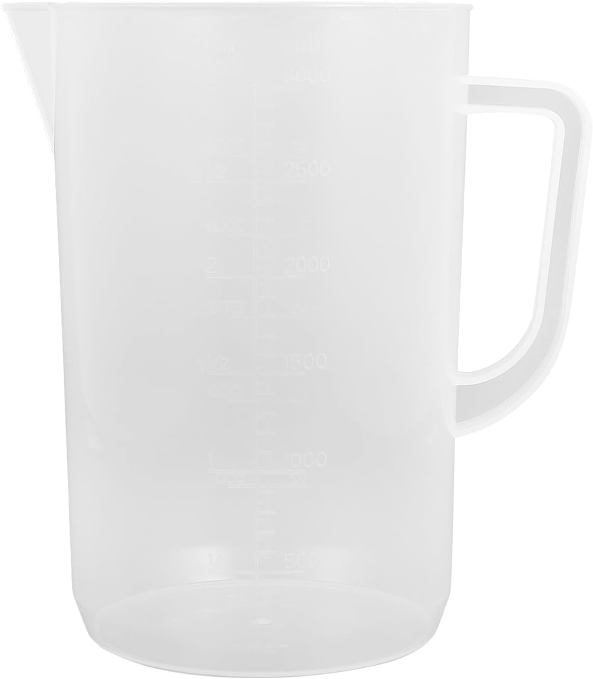 PRETYZOOM 3L Plastic Measuring Cup, Graduated Measuring Mixing Pitcher with Handle and Spout Mouth, Multipurpose Oil Food Liquid Measuring Pitcher image number 1
