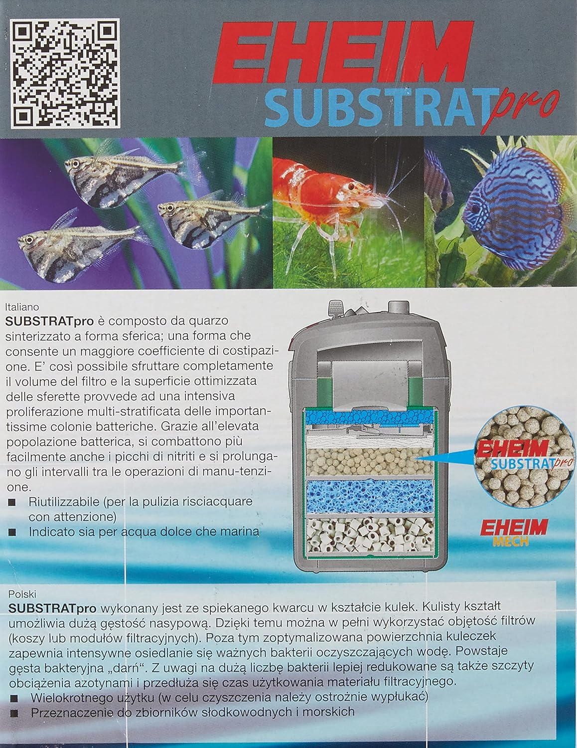 Eheim Substrat Pro Biological Filter Media (Sintered Pearl-Shaped Glass) 1L - 2500G - Aquarium Filter Media - Aquarium Water Treatment, Fish Tank Maintenance - for Eheim Filters