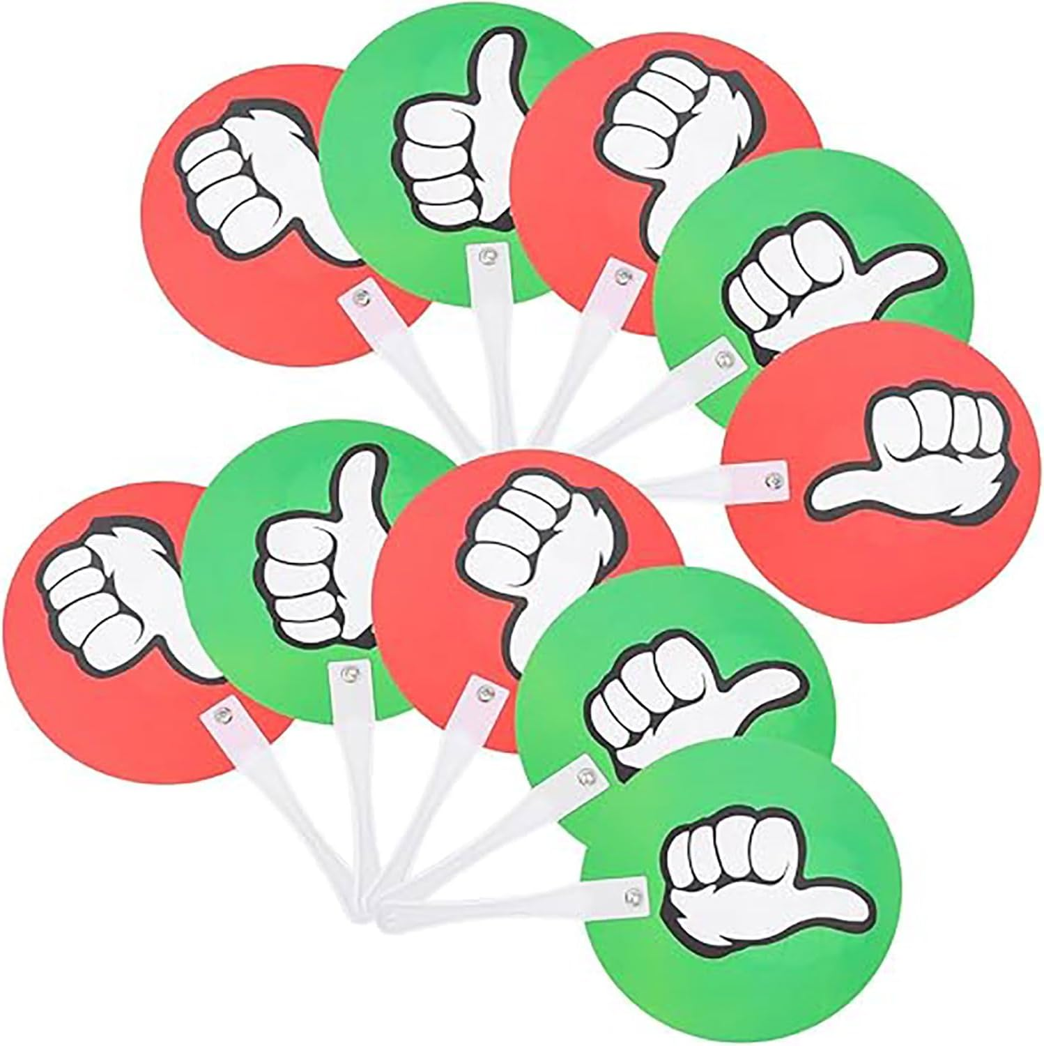 10Pcs Classroom Voting Paddles, Thumbs up Thumbs down Voting Paddles, Plastic Yes or No Auction Sign Paddles, True False Paddles for Teacher Interaction Event Voting Supplies, Elect, Meeting image number 3