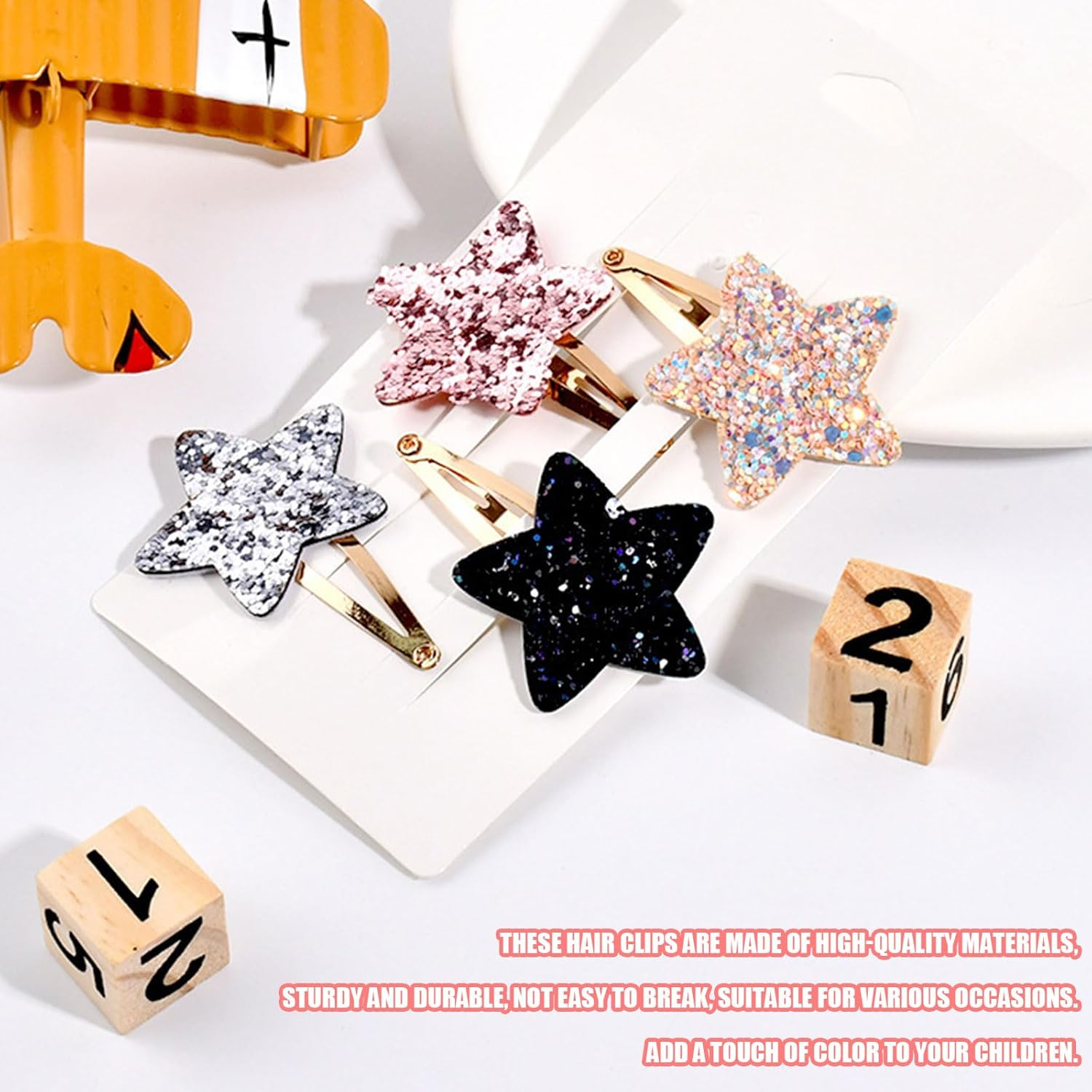 Star Hair Clips,16Pcs Metal Snap Hair Barrettes,Sparkly Hair Pins Girls Hair Accessories for Women Girls Toddler Party Birthday Gift Supplies image number 1