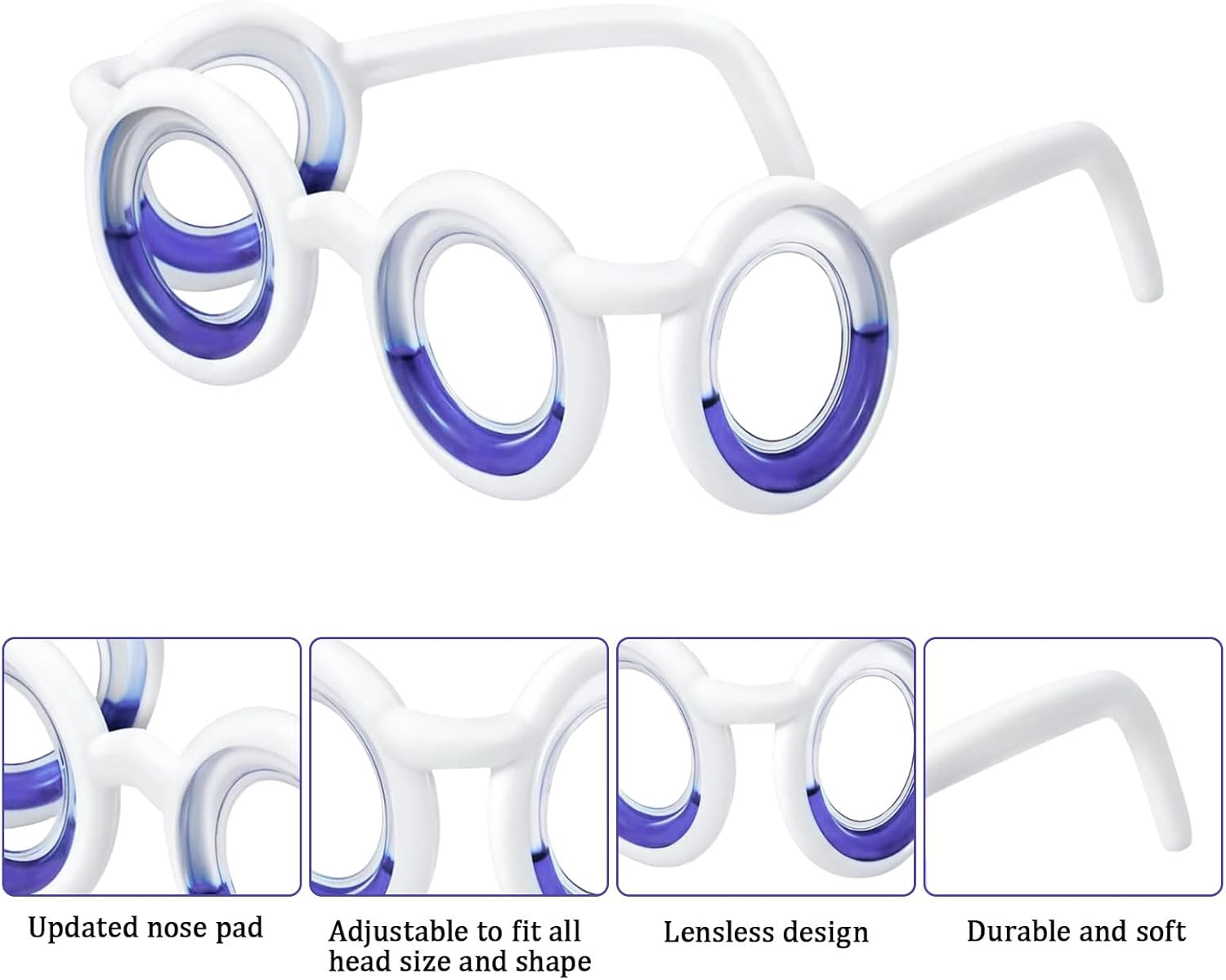 2 Pcs Motion Sickness Glasses,Car Sickness Glasses,Motion Sick Glasses for Adults and Children,Applicable to Motion Sickness, Seasickness, Travel, Games Nausea image number 3