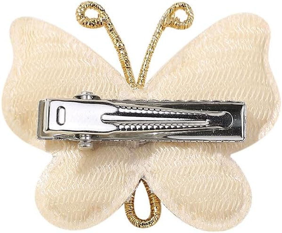 JOVALA 12PCS Baby Girl Hair Bow Clips Mini Butterfly Knitted Hair Clip Barrettes Wedding Hair Accessories for Infants Toddlers Baby Kids image number 5