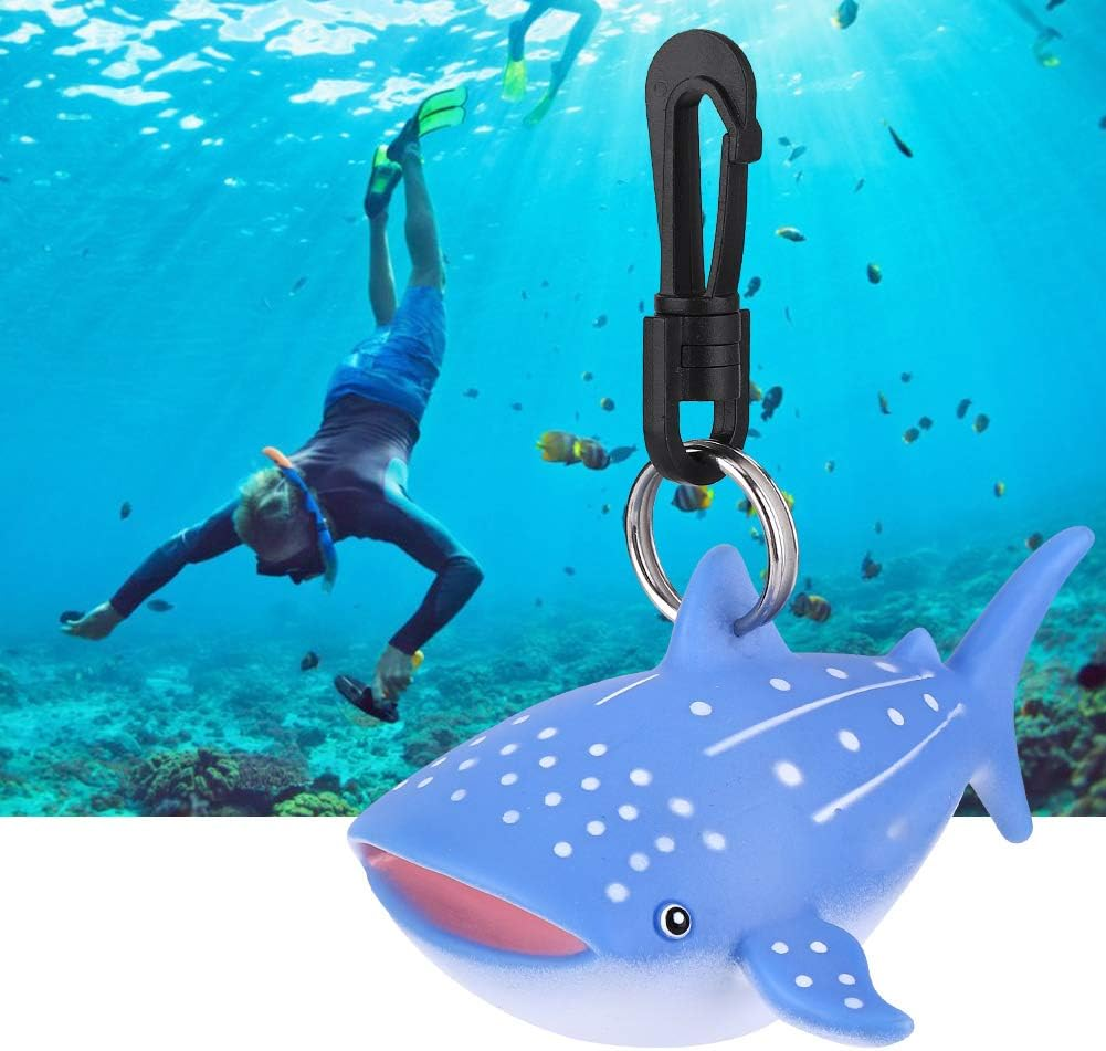Diving Mouthpiece Cover, Cute Cartoon Shark Scuba Diving Mouthpiece Protective Regulator Dustproof Cover Scuba with Clip Regulator Holder, Scuba Diving Accessories (Whale Shark)