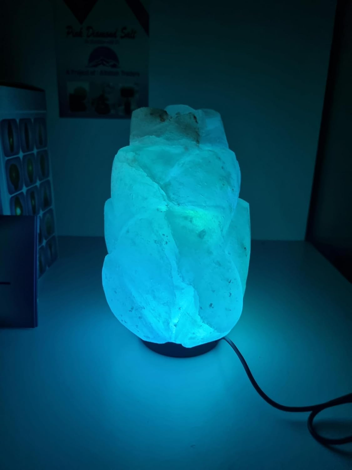 Unique Style Design Himalayan Light Pink Colour Lotus Salt Lamp 100% Authentic, Handcrafted from the Foothills of the Himalayas Beautifully Hand Craft Complete Electric Fitting &ndash; Quality Guaranteed image number 6