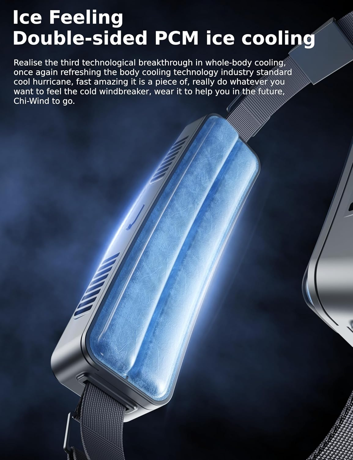 Bewinner Waist Clip Fan Rechargeable, Portable Body Fan, Wearable Cooling Fan - 6500RPM, Adjustable Belt, Hands-Free, Front & Rear 5 Drive Strong Wind for Travel Camping Fishing image number 1