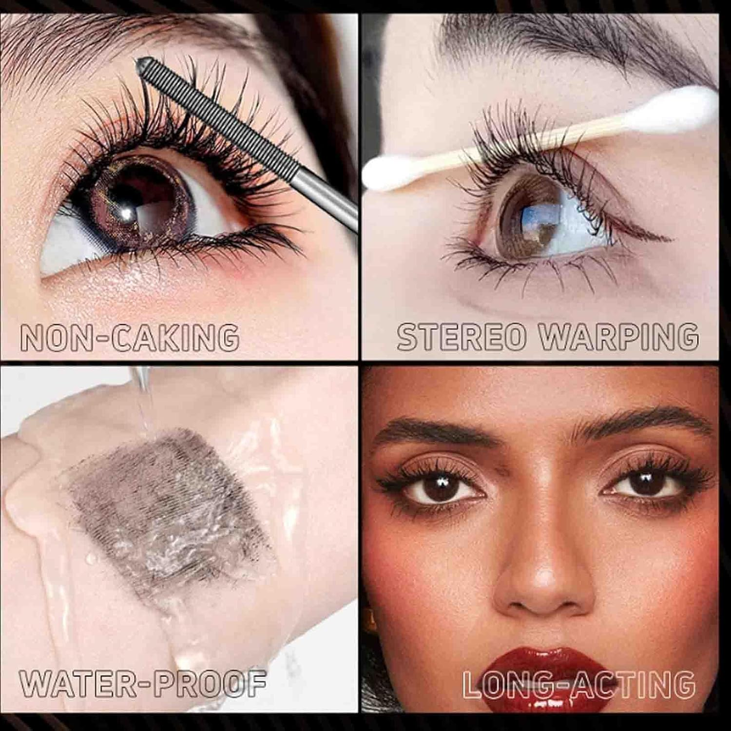 Steel Pipe Eyelash Primer,Steel Tube Eyelash Primer,Steel Tube Mascara Primer,Steel Tube Mascara Eyelash Primer,Waterproof & Sweat-Resistant Long-Lasting Curling Mascara,Waterproof Mascara (3Pcs) image number 6