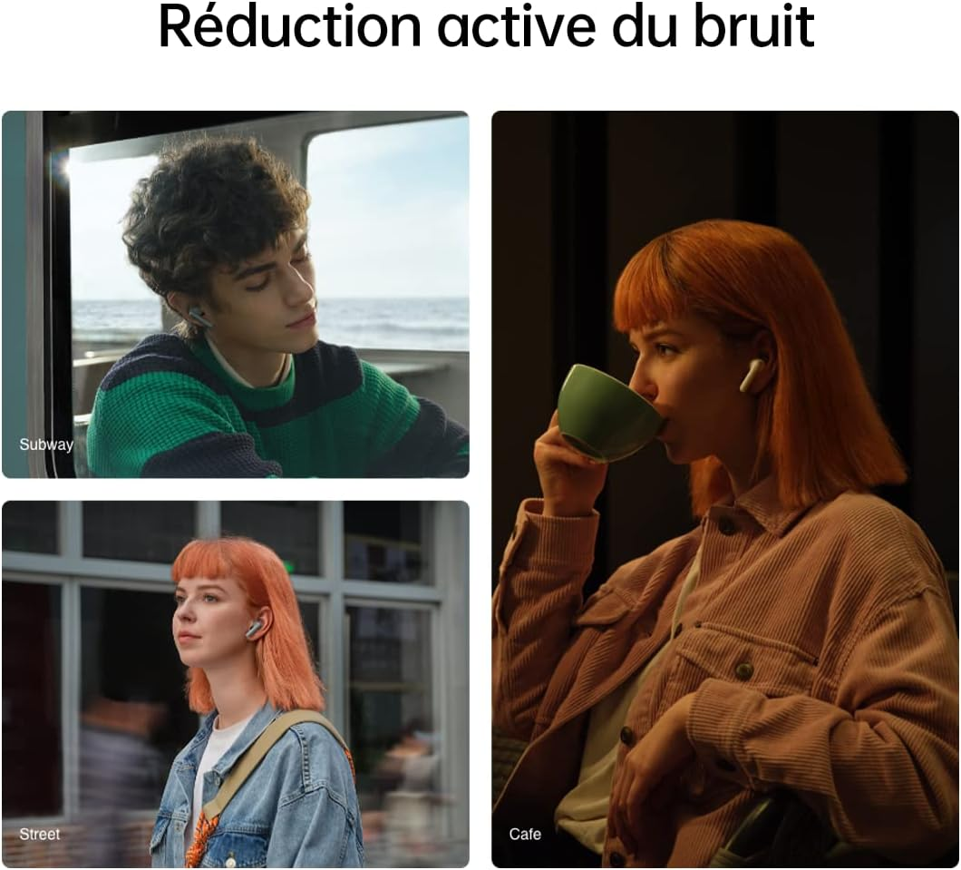 OPPO Enco Air2 Pro True Wireless Noise Cancelling Earbuds ETE21&ETE22, White, Gray image number 4