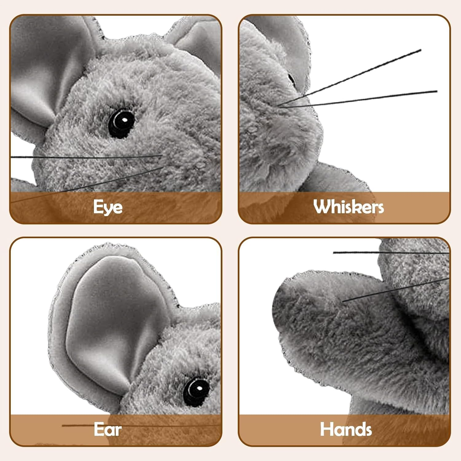 Jinyilwn Cat Wrestling Gloves, Cat Arm Wrestling Toy | Luxury Cat Toy Doll - Mouse Shaped Wrestling Gloves for Fun Time, Safe Interactive Play image number 6