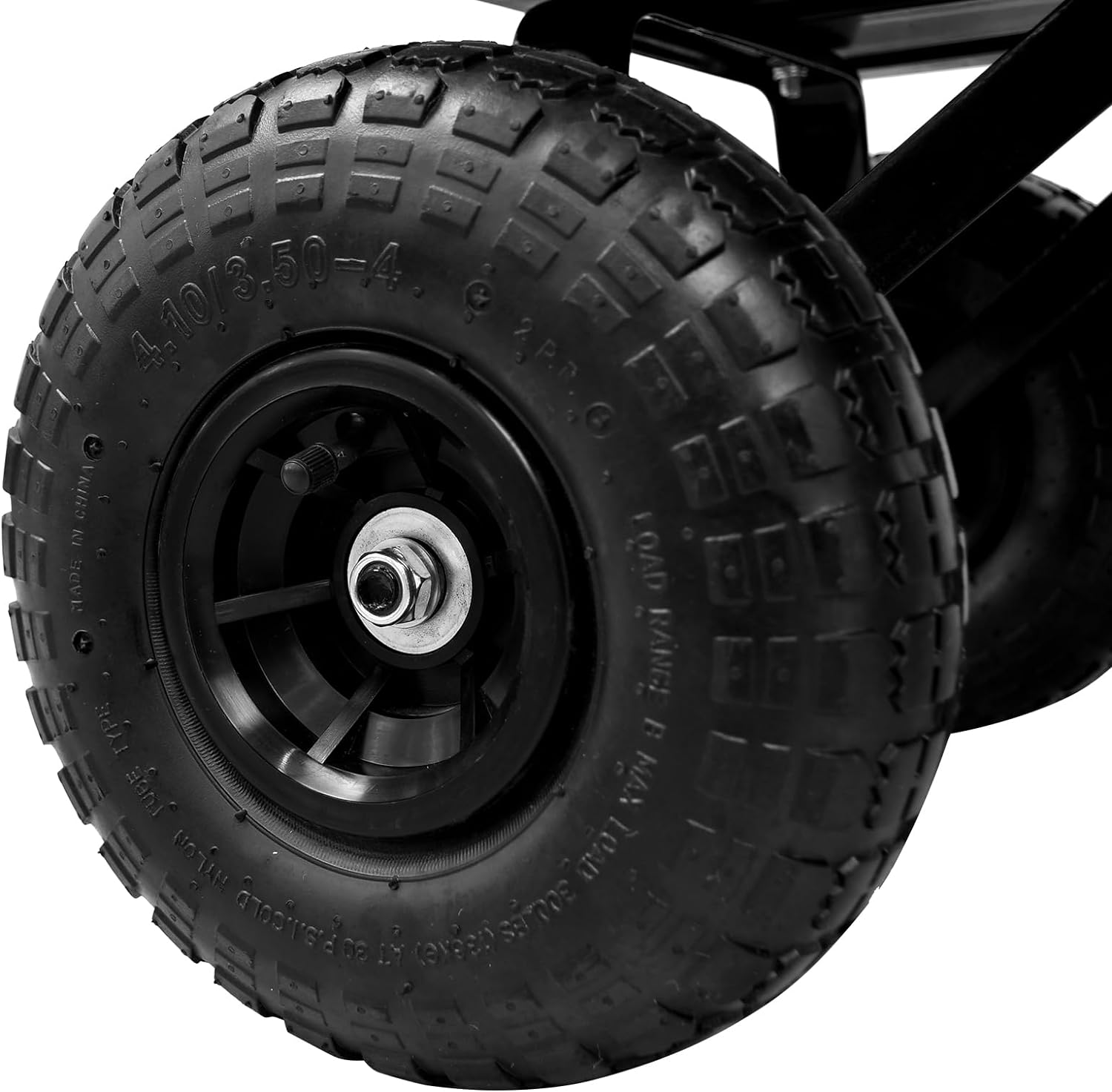 Oppsbuy 250KG Garden Cart Outdoor Dump Cart with Heavy Duty Steel Frame 10 Inch Pneumatic Tyres Black image number 3