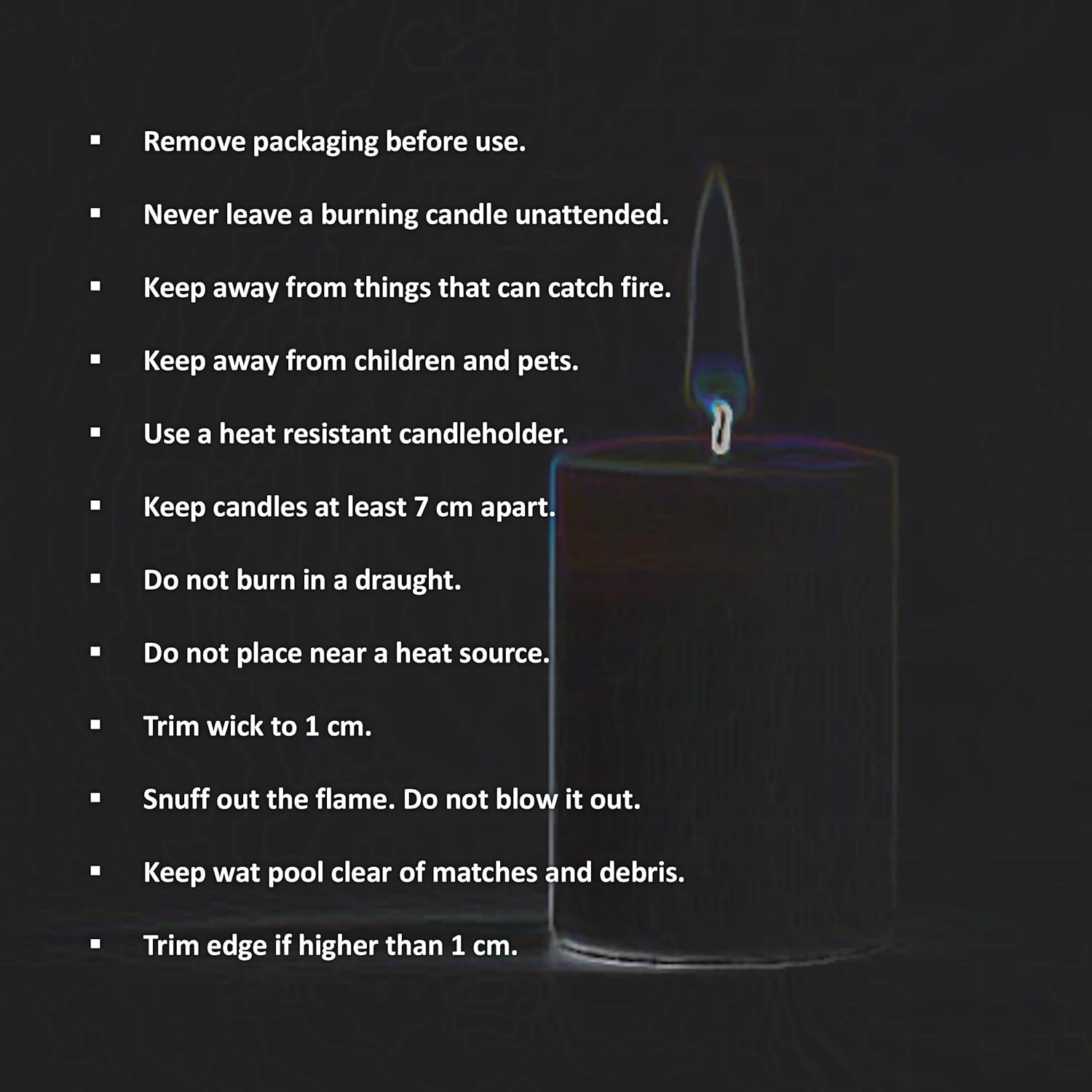 Unscented Pillar Candles Set of 4 &ndash; Ivory White Block Candles for Home D&eacute;cor, Wedding, Events, Relaxation &ndash; Long Burning, Smokeless, Dripless image number 3