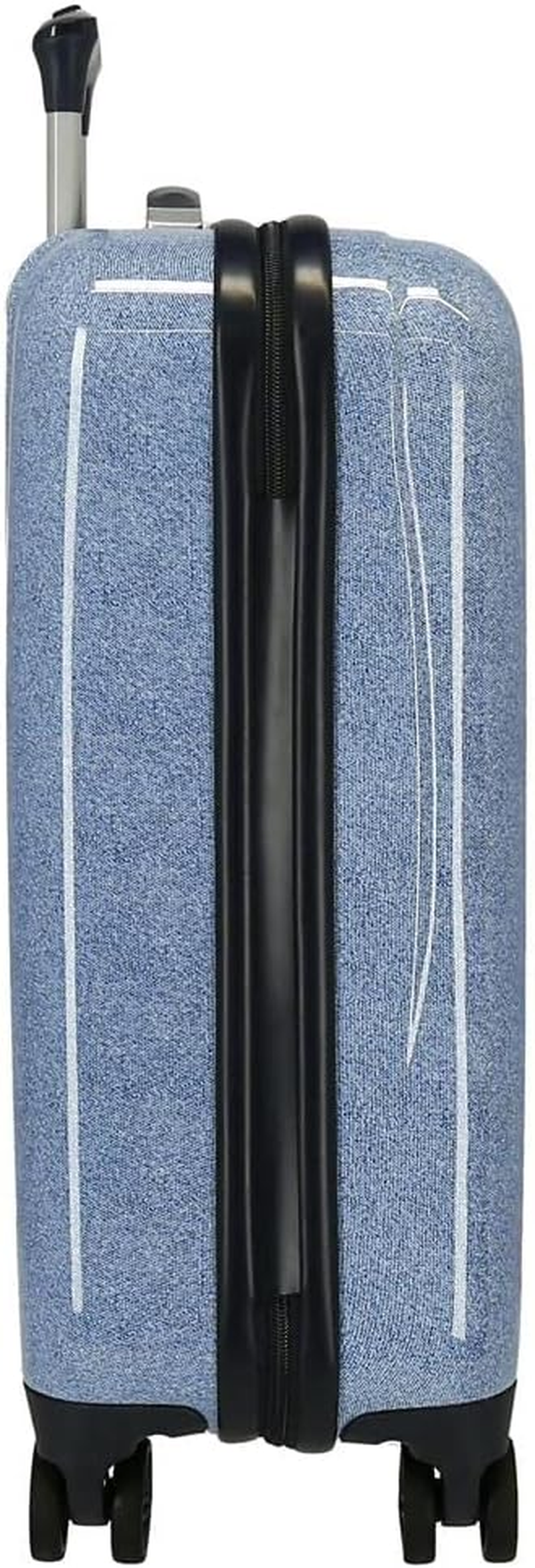 Disney Minnie Make It Rain Bows Cabin Suitcase Blue 38 X 55 X 20 Cm Rigid ABS Side Combination Lock 34L 2 Kg 4 Wheels Double Hand Luggage, Blue, Cabin Suitcase