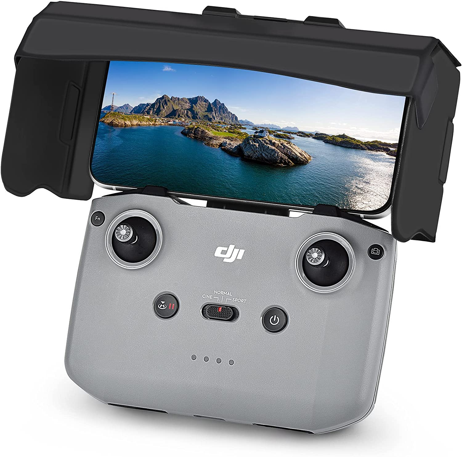 Remote Controller Sun Hood, Sun Shield Accessories, Sunshade for DJI Mini 3 Pro/Mini 2/Mavic Air 2/Air 2S/Mavic 3/Mavic 3 Classic/4.4-7.1Inch Smartphone Screen image number 4