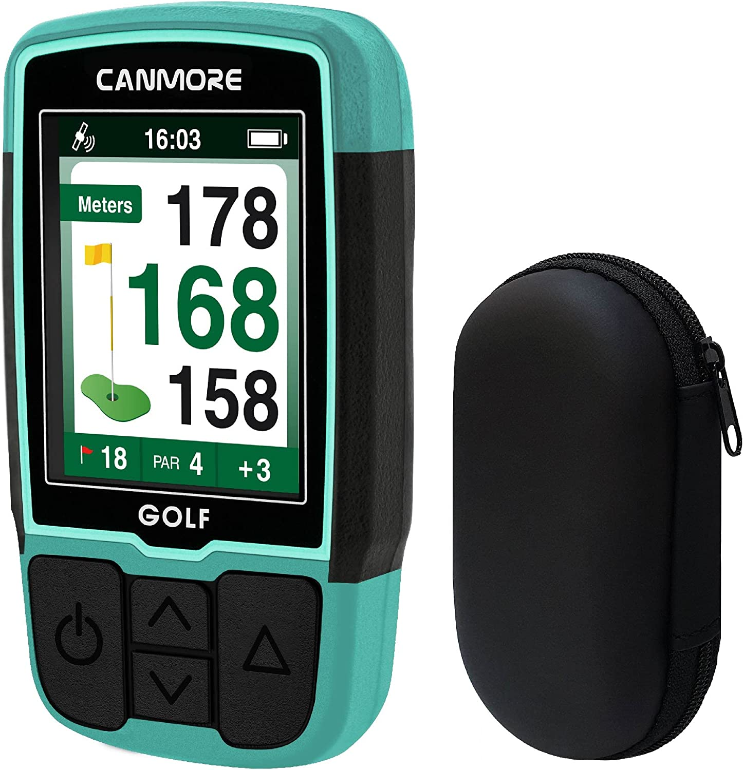 CANMORE Handheld Golf GPS HG200 - Water Resistant Full-Color Display with 41,000+ Essential Golf Course Data and Score Sheet - Free Courses Worldwide and Growing (Orange)