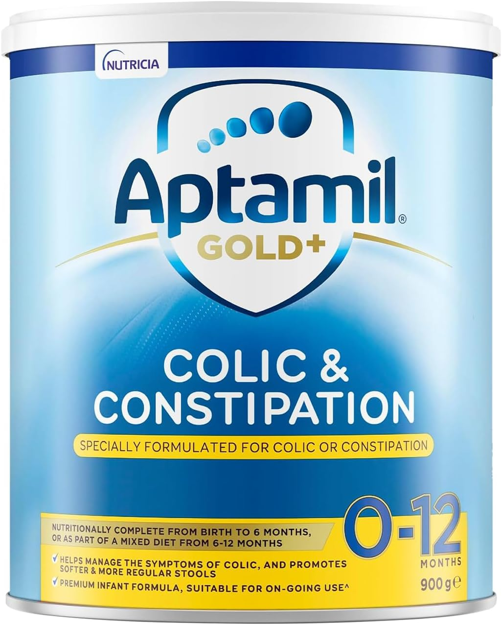 Aptamil Gold+ Colic and Constipation Baby Infant Formula, Nutritionally Supports Infants with Colic or Constipation, Unique Formulation with Broken down Protein, from Birth to 12 Months, 900G image number 4