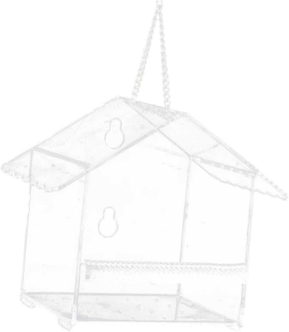 Folpus Window Bird Feeder Acrylic Clear Bird House 6.3X4.33X5.12Inch Garden Decor outside Hanging Birdfeeder for Outdoor Viewing