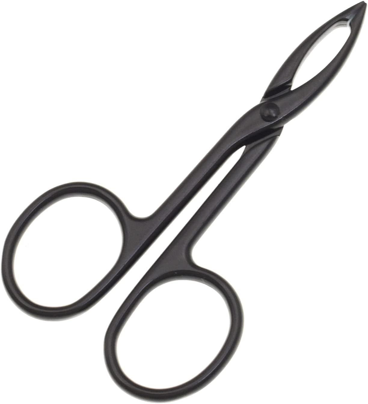 2 Pieces Tweezers Scissor Handle Straight Tip Scissor Shaped Eyebrows Tweezers for Hair Plucker Remover Facial Hair Eyebrows Care (Silver and Black) image number 2