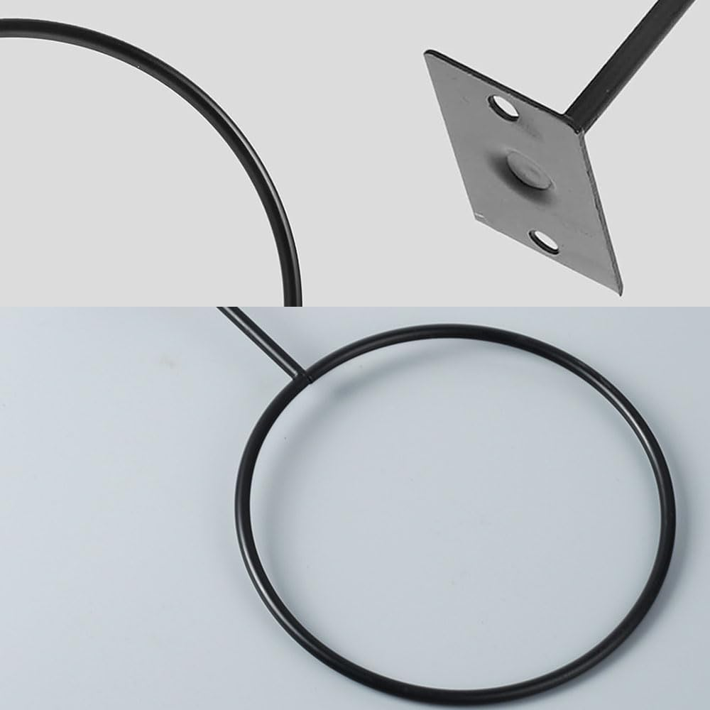 Armastuse 8 Pcs Metal Ball Holder Wall Mount, Metal Ball Holder Black Ball Rack Holder for Soccer Basketball Volleyball Rugby Football(Black) image number 3